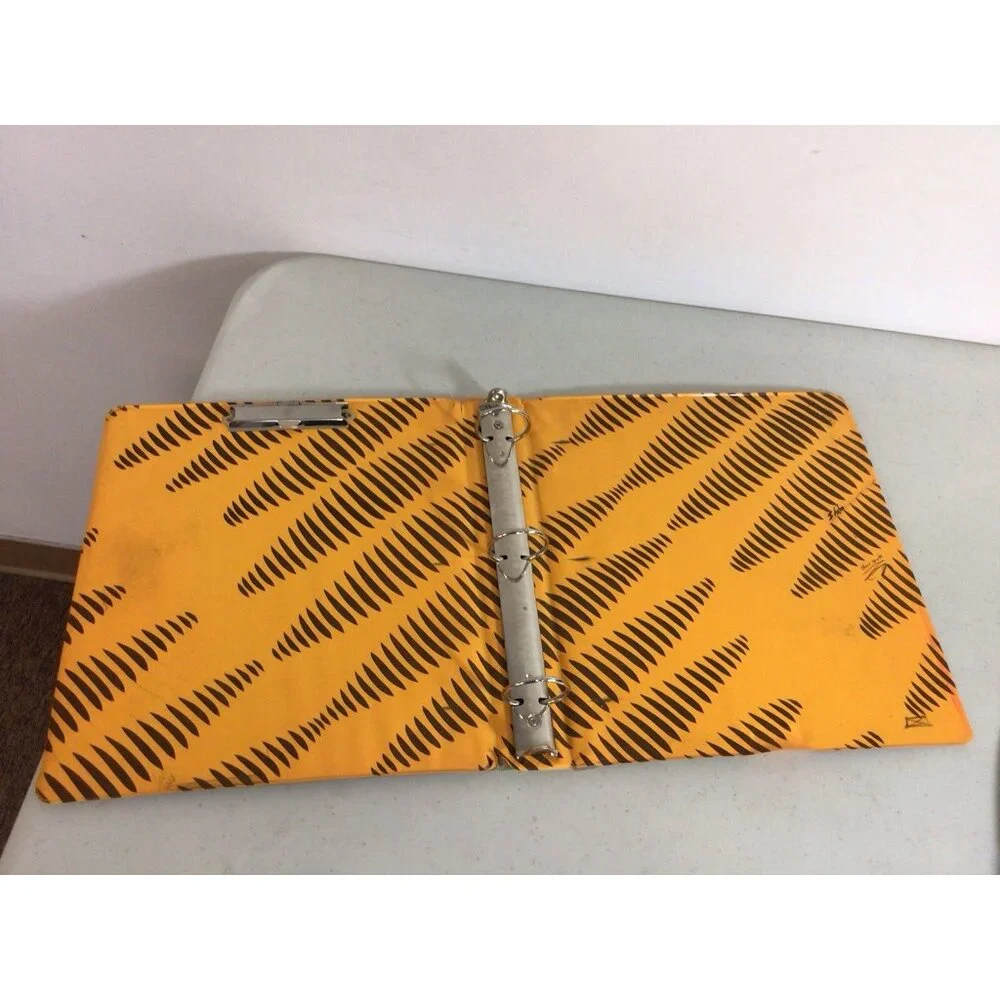 Vintage Garfield Mead 3-Ring Binder Planner Clipboard Metal Clip & Folders 1990s